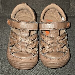Brown Kids Sandals with Adjustable Straps